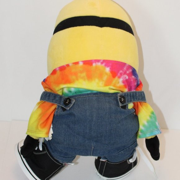 Build a Bear Minions Stuart Tie- dyed Shirt /Jean overalls/ Camo boxer S… - Picture 3 of 11